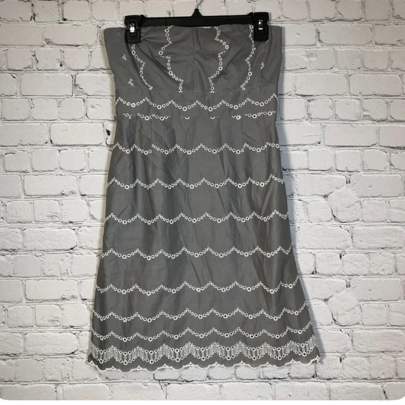 J.CREW Grey Strapless Dress, Size 2, Good Condition - Picture 1 of 6